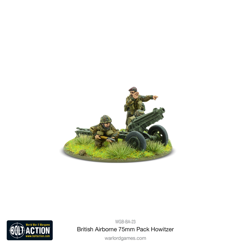 Bolt Action British Airborne 75mm Pack Howitzer and Crew - Pastime Sports & Games