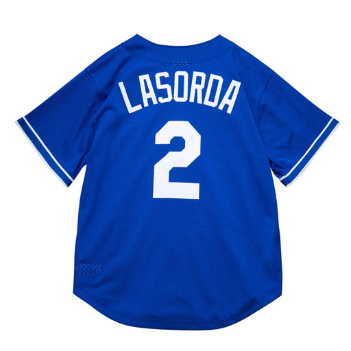 Los Angeles Dodgers Tommy Lasorda Mitchell & Ness Blue Batting Practice Baseball Jersey - Pastime Sports & Games