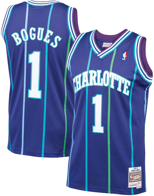 Charlotte Hornets Muggsy Bogues Purple 1994-95 Hardwood Classics Swingman Jersey - Pastime Sports & Games