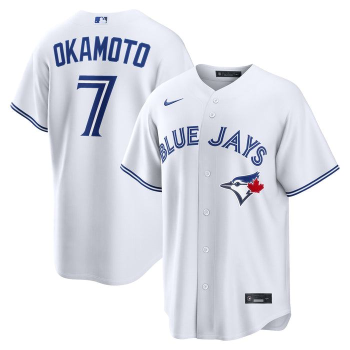 Kazuma Okamoto Toronto Blue Jays White Replica Baseball Jersey - Pastime Sports & Games