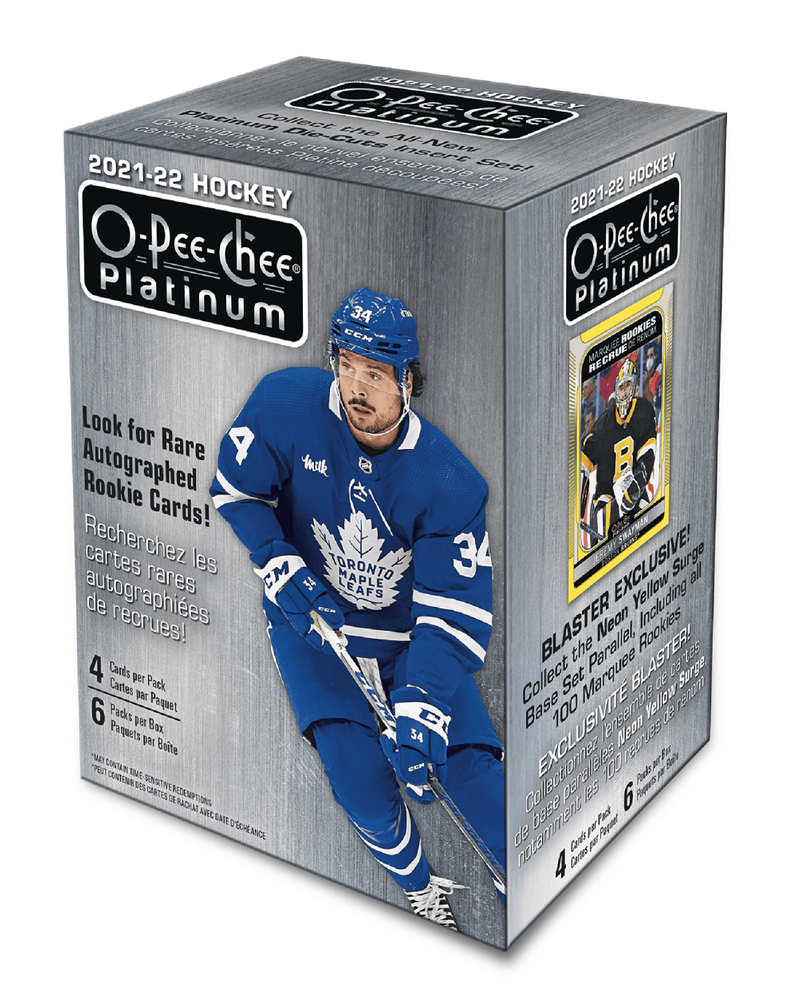 2021/22 Upper Deck O-Pee-Chee Platinum NHL Hockey Blaster Box / Case - Pastime Sports & Games