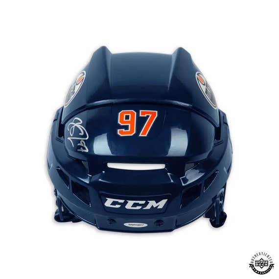 Connor McDavid Autographed Edmonton Oilers Authentic CCM Helmet - Pastime Sports & Games