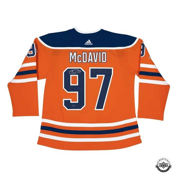 Connor McDavid Autographed Edmonton Oilers Authentic Adidas Orange Jersey - Pastime Sports & Games