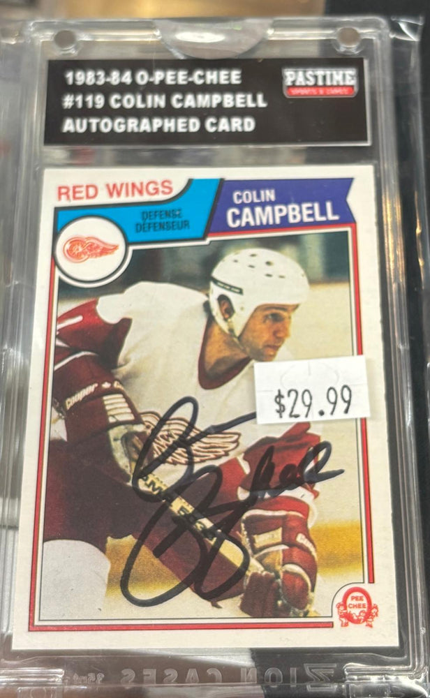 1983-84 O-Pee-Chee #116 Colin Campbell Autographed Card - Pastime Sports & Games