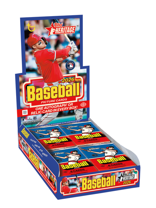 2026 Topps Heritage MLB Baseball Hobby Box - Pastime Sports & Games
