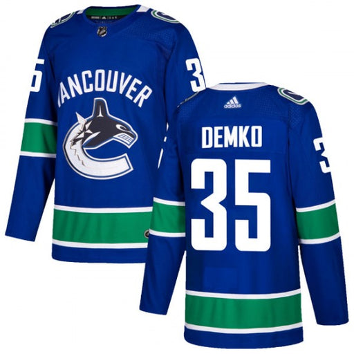 Thatcher Demko Rookie Year Vancouver Canucks Home Jersey Adidas PRE ORDER FREE AUTOGRAPH! - Pastime Sports & Games