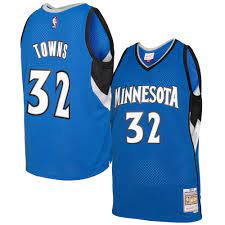 Minnesota Timberwolves Karl Anthony-Towns 2015-16 Mitchell & Ness Basketball Blue Jersey - Pastime Sports & Games