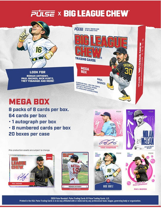 2026 Pulse Big League Chew MLB Baseball Mega Box - Pastime Sports & Games