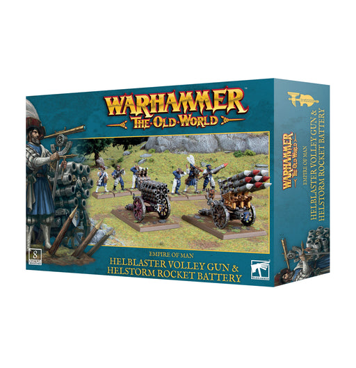 Warhammer The Old World Empire Of Man Helblaster Volley Gun And Helstorm Rocket Battery (06-114) - Pastime Sports & Games