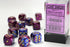 Gemini 12-Piece Dice Set Blue-Purple with Gold - Pastime Sports & Games