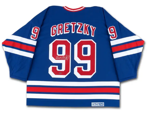 Wayne Gretzky Autographed New York Rangers CCM Vintage Throwback Jersey UDA - Pastime Sports & Games