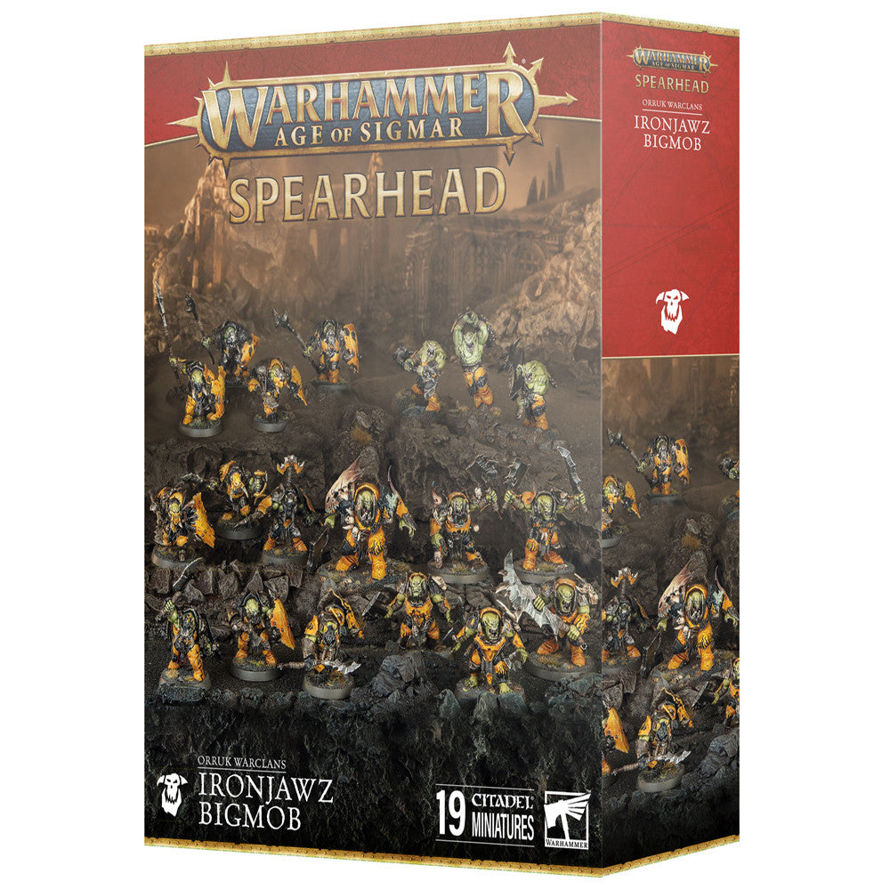 Warhammer Age Of Sigmar Spearhead Orruk Warclans Ironjawz Bigmob (70-893) - Pastime Sports & Games