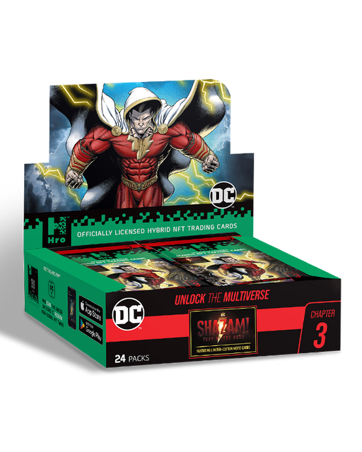 Hro DC Chapter 3 Shazam Fury Of The Gods NFT Trading Cards Booster Box - Pastime Sports & Games