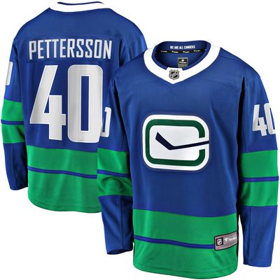 Framed Elias Pettersson Vancouver Canucks Autographed Blue Alternate Adidas  Authentic Jersey