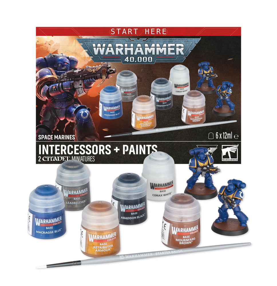 Warhammer 40,000 Space Marine Intercessors and Paints Set