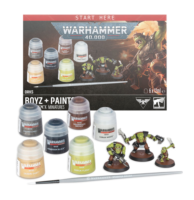 Warhammer 40,000 Ork Boyz and Paints Set