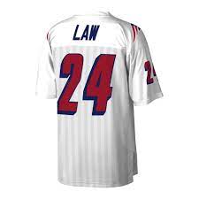 New England Patriots Ty Law 1995 Mitchell & Ness White Football Jersey - Pastime Sports & Games