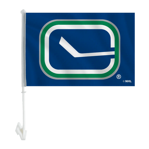 Vancouver Canucks Blue Stick Car Flag