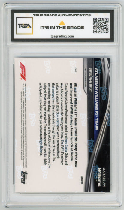 Atlassian Williams 2026 Topps Now F1 Team Graded TGA 10 Gem Mint