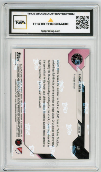Lionel Messi #18 2026 Topps Now MLS Graded TGA 10 Gem Mint