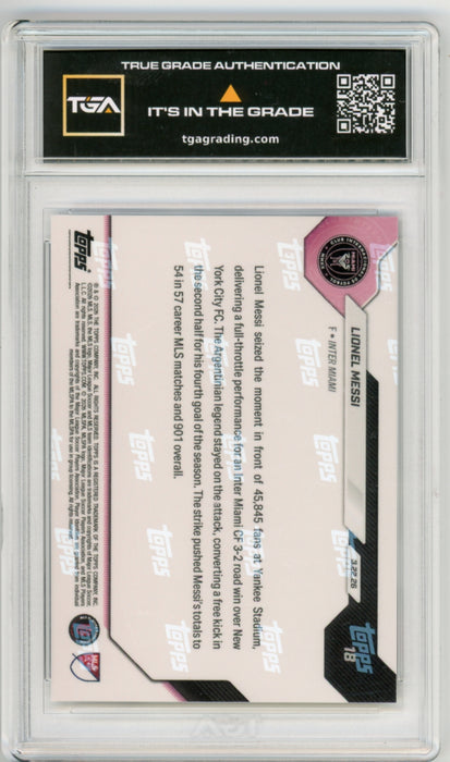 Lionel Messi #18 2026 Topps Now MLS Graded TGA 10 Flawless Black Label