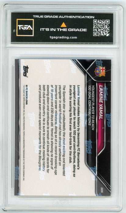 Lamine Yamal #5 2026 Topps Now Barcelona Graded TGA 10 Flawless Black Label
