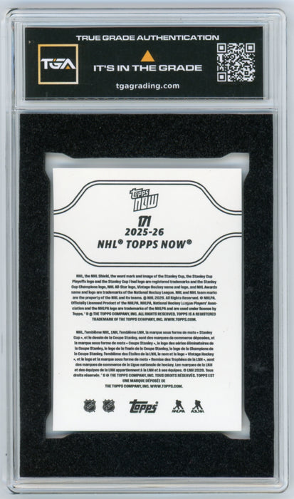 Matthew Schaefer 2025 #171 Topps Now Stickers Rookie Graded TGA 10 Flawless Black Label