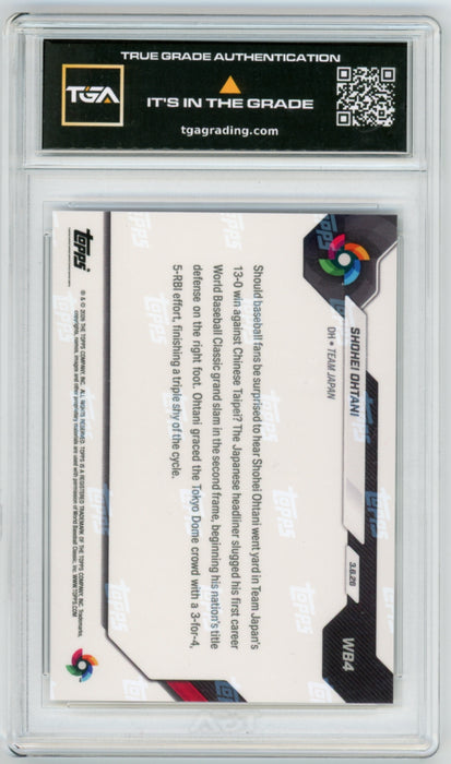 Shohei Ohtani #WB4 2026 Topps Now WBC Graded TGA 10 Flawless Black Label