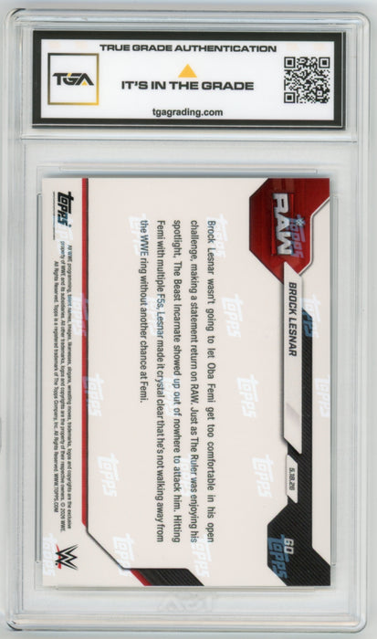Brock Lesnar #60 2026 Topps Now WWE Graded TGA 10 Gem Mint
