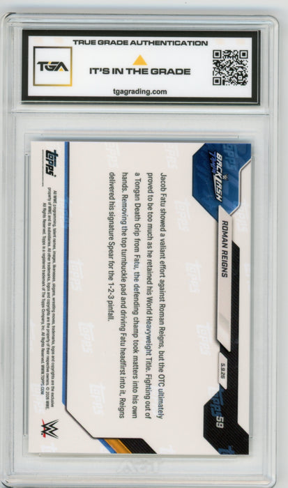 Roman Reigns #59 2026 Topps Now WWE Graded TGA 10 Gem Mint