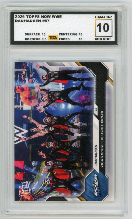 Danhausen #57 2026 Topps Now WWE Graded TGA 10 Gem Mint