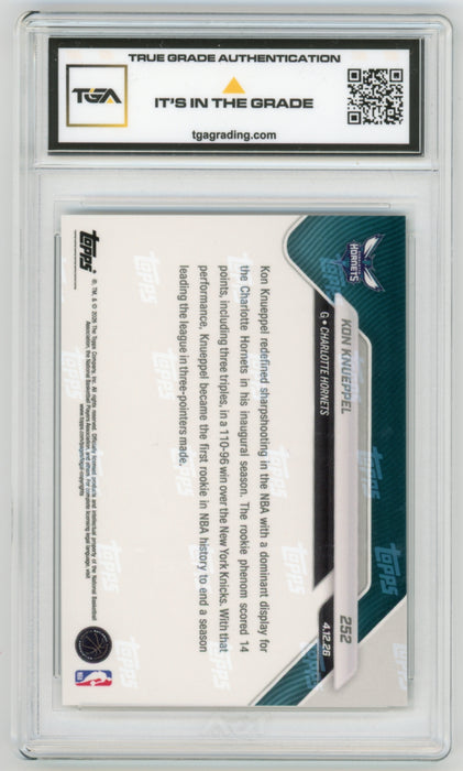 Kon Knueppel #252 2025 Topps Now NBA Graded TGA 10 Gem Mint