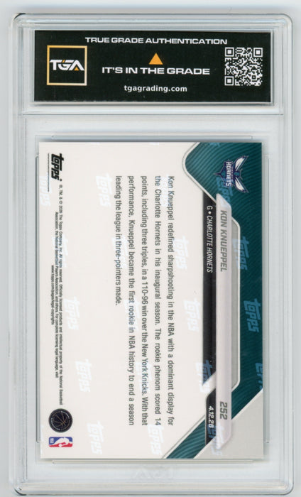 Kon Knueppel #252 2025 Topps Now NBA Graded TGA 10 Flawless Black Label