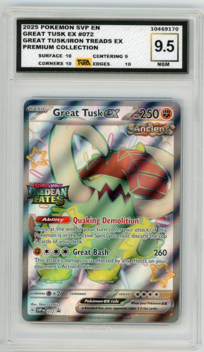 Great Tusk EX #72 Great Tusk & Iron Treads EX Premium Collection TGA Graded Cards