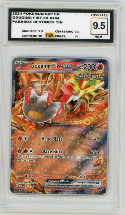 Gouging Fire EX #144 Paradox Destinies Tin TGA Graded Cards