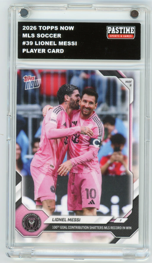 Lionel Messi 2026 Topps Now #39 Soccer Player Card Encased in Magpro