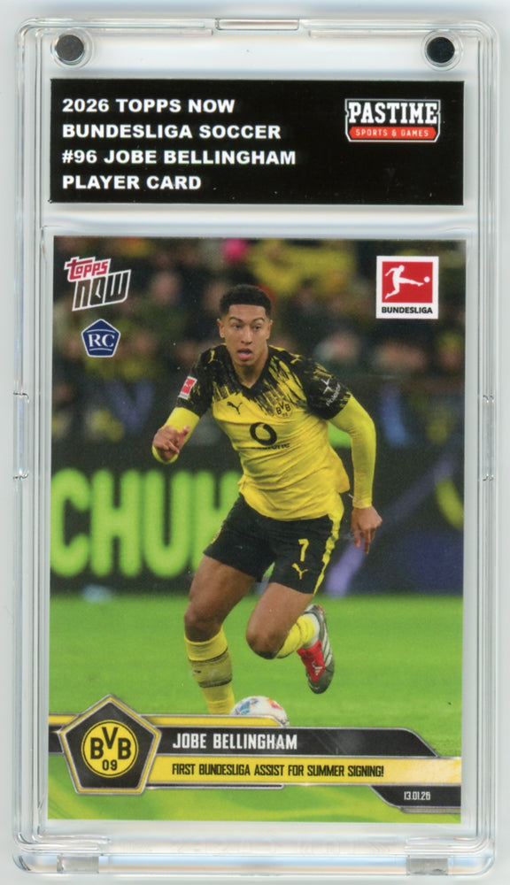 Jobe Bellingham 2026 Topps Now #96 Bundesliga Soccer Rookie Card Encased in Magpro