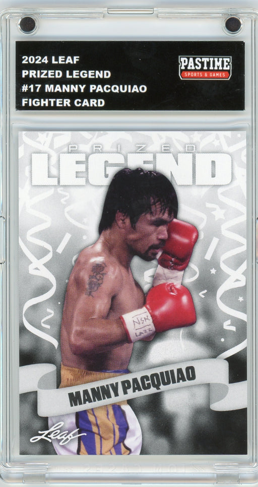 Manny Pacquiao 2024 #17 Leaf Boxing Player Card Encased in Magpro