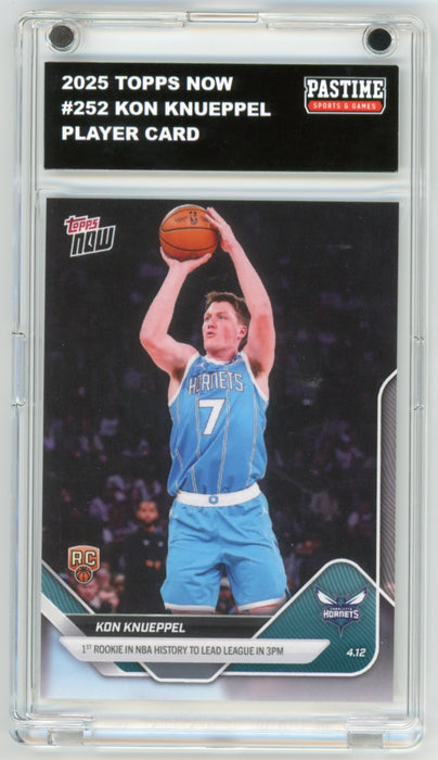 Kon Knueppel 2025 Topps Now #252 Basketball Rookie Card Encased in Magpro
