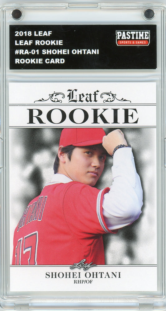 Shohei Ohtani 2018 Leaf #RA-01 Baseball Rookie Card Encased in Magpro