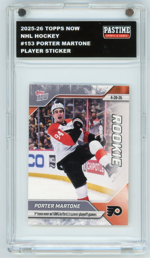 Porter Martone #153 2025/26 Topps Now #153 NHL Rookie Sticker Encased in Magpro