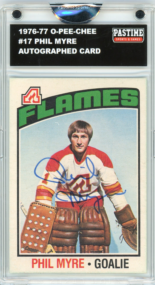 Jim Rutherford #88 1976/77 O-Pee-Chee Hockey Autographed Card Encased in Magpro