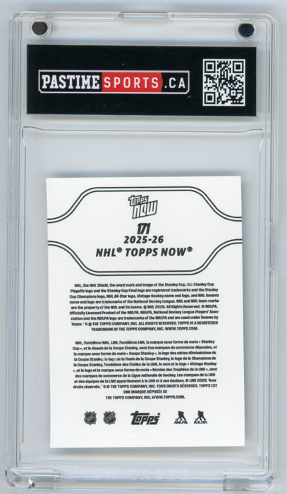 Matthew Schaefer #171 2025/26 Topps Now #153 NHL Rookie Sticker Encased in Magpro