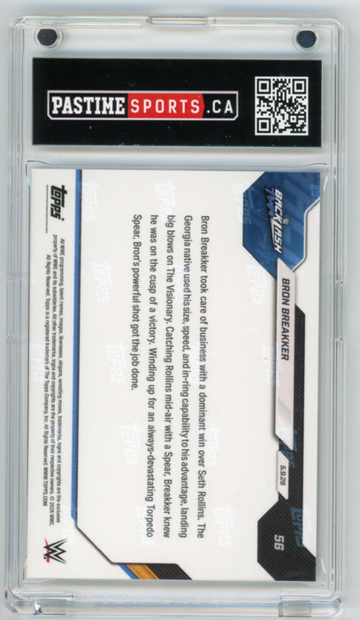 Bron Breakker 2026 Topps Now #56 WWE Wrestling Player Card Encased in Magpro