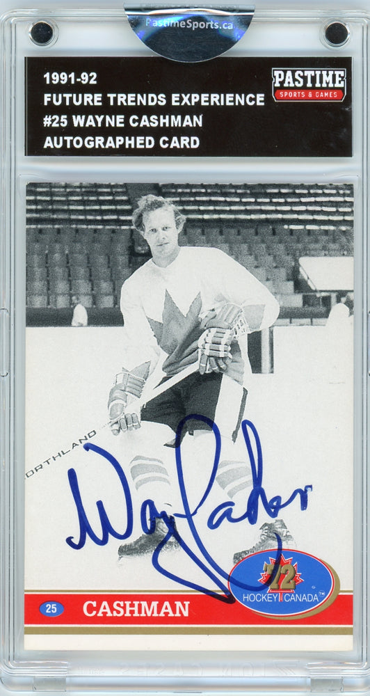 Wayne Cashman #25 1991 Future Trends Experience Hockey Autographed Card Encased in Magpro - Pastime Sports & Games