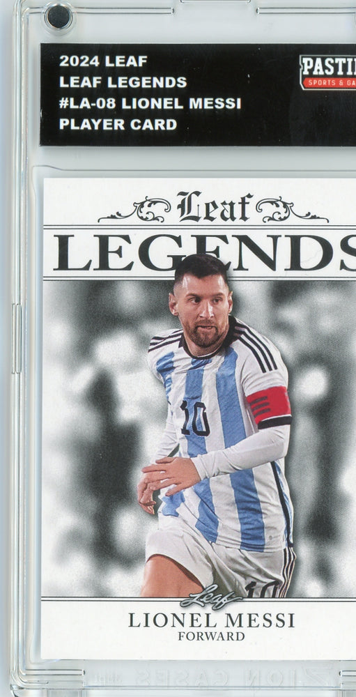 #LA-08 Lionel Messi 2024 Leaf Soccer Player Card Encased in Magpro - Pastime Sports & Games
