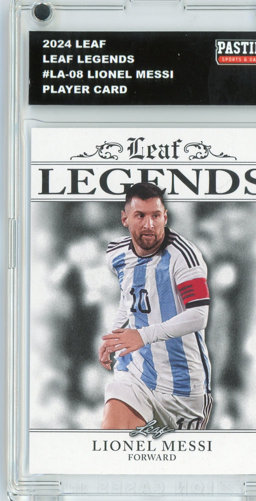 #LA-08 Lionel Messi 2024 Leaf Soccer Player Card Encased in Magpro - Pastime Sports & Games