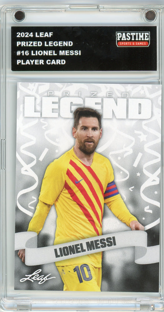 #16 Lionel Messi 2024 Leaf Soccer Player Card Encased in Magpro - Pastime Sports & Games