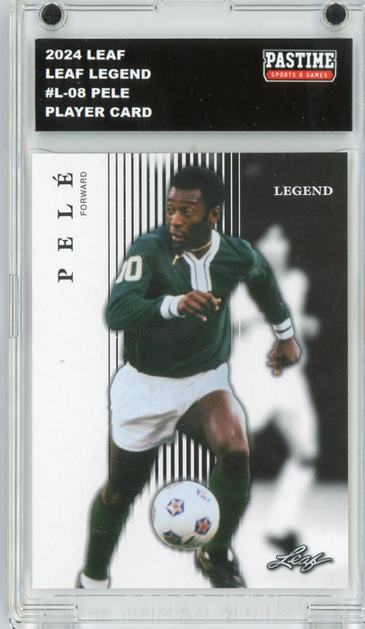 #L-08 Pelé 2024 Leaf Soccer Player Card Encased in Magpro - Pastime Sports & Games