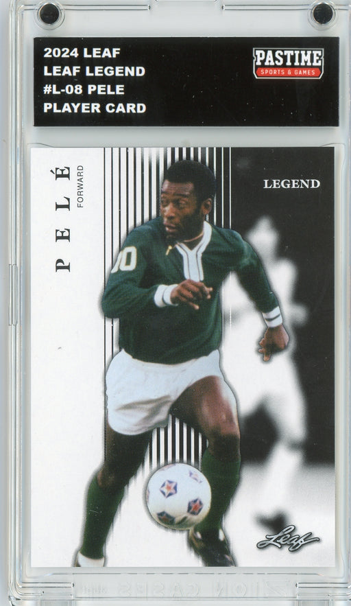#L-08 Pelé 2024 Leaf Soccer Player Card Encased in Magpro - Pastime Sports & Games